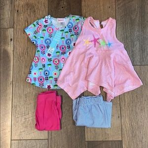 Girls 12m zutano T-shirt tank NWT bundle summer